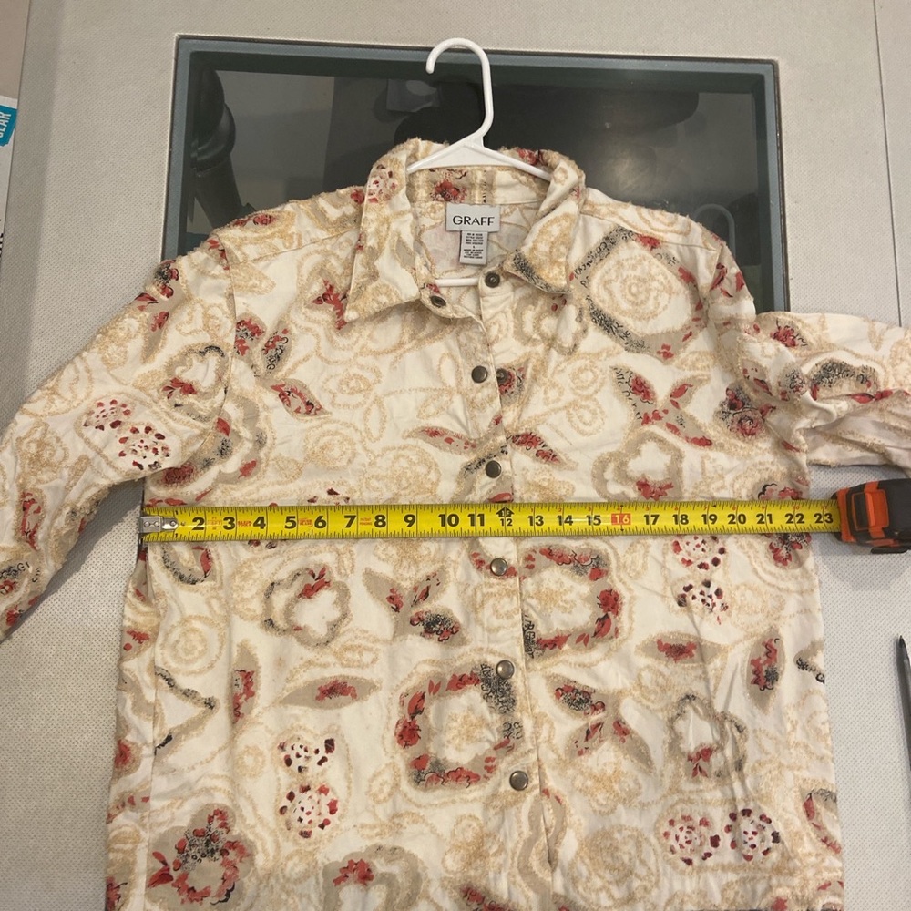 Graff Button-Up Textile Floral Pattern Jacket - image 6